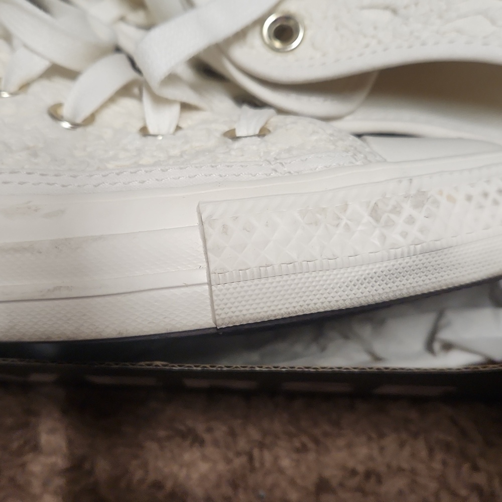 Converse Women's White Lace High-Tops - Picture 4 of 5